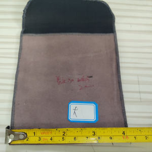 <span class=keywords><strong>Pochette</strong></span> enveloppe personnalisée en suède violet avec étiquette tissée, sac de protection fin pour portefeuilles de crypto-monnaies et gadgets technologiques - Product Image 6