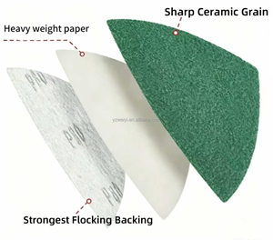 Disques de ponçage à <span class=keywords><strong>film</strong></span> vert de 6 pouces pour l'extraction de la poussière, avec motif à 49 trous, pack varié de 50 disques, papier abrasif robuste à fixation auto-agrippante - Product Image 4