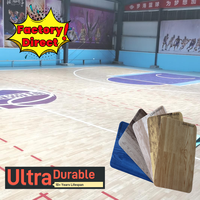 Revêtement de sol sportif en PVC durable, imperméable, ignifuge, écologique, absorbant les chocs, pour terrain intérieur, basketball, sport