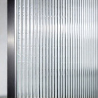 Porte de Plancher Manuelle en Alliage d'Aluminium avec Verre Dépoli pour Villa Résidentielle, Installation Facile, Vente Directe Usine