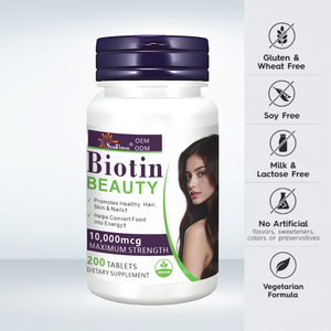 Compresse di Biotina, Zinco e Selenio della Source Factory per Promuovere la Salute di Capelli, Pelle e Unghie. - Product Image 3