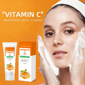 Crema Detergente Viso alla Curcuma Anti-Rughe, Pulizia Profonda, Controllo dell'Acne, Formato da Viaggio per Donne - Product Image 1
