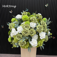 Hochzeitsblume MoKtong 3D Real Touch Lilie 80cm Hortensie Grüne Blumenkugel für Veranstaltungsort-Dekoration
