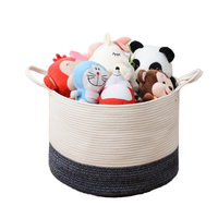 Am Azon Meilleure vente Panier à linge en corde de coton de grande capacité Panier de rangement tissé pour vêtements sales Liquidation vente