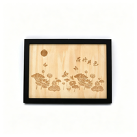 Service de découpe laser en usine, gravure laser, artisanat en bois de haute qualité, acceptation des commandes OEM/ODM, plaque murale décorative en bois gravable