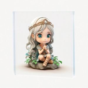 Porte-clés personnalisé en sable mouvant liquide, breloque en acrylique personnalisée, aimants de réfrigérateur magnétiques à paillettes - Product Image 6