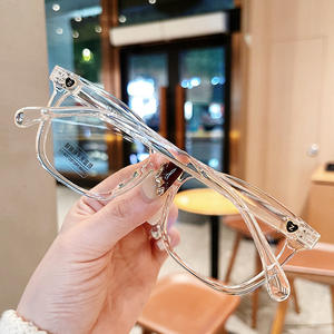 Montures de lunettes carrées Qianai L5-6317, anti-lumière bleue, monture complète unisexe, verres en acétate TR90, protection UV - Product Image 5