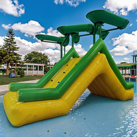 Toboggan aquatique gonflable en PVC de qualité commerciale avec mur d'escalade pour jardin à domicile ou parc aquatique