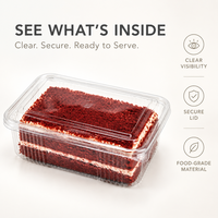 Conteneur d'emballage alimentaire pour gâteaux aux fruits frais écologiques personnalisés, boîte en plastique transparente en blister PET