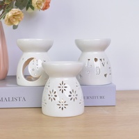 Brûleur d'huile d'aromathérapie en céramique Diffuseur d'huile essentielle de luxe Chauffe-cire de bougie pour Spa Ambiance Hotel Commodités