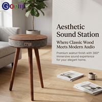 Table d'appoint multifonctionnelle avec chargeur sans fil, port USB, double haut-parleur, table d'appoint moderne, table de chevet pour la maison, la chambre à coucher, le salon