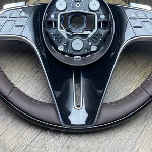 Volante de cuero para <span class=keywords><strong>Maybach</strong></span> para Benz S300 S320 S500 W222 W213 W223 W205 W204 S400 S450 S500 S350 Volante completo - Product Image 5