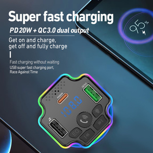 P25 pd20w QC3.0 xe sạc nhanh xe hơ<span class=keywords><strong>i</strong></span> MP3 Máy nghe nhạc bt5.3 không dây <span class=keywords><strong>FM</strong></span> <span class=keywords><strong>Transmitter</strong></span> hỗ trợ EQ một cú nhấp chuột hiệu ứng âm thanh đ<span class=keywords><strong>i</strong></span>ều chỉnh - Product Image 3