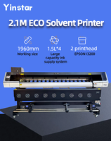 Traceur d'impression numérique à jet d'encre éco-solvant 2,1 m avec 2 têtes d'impression Epson I3200 pour impression photo