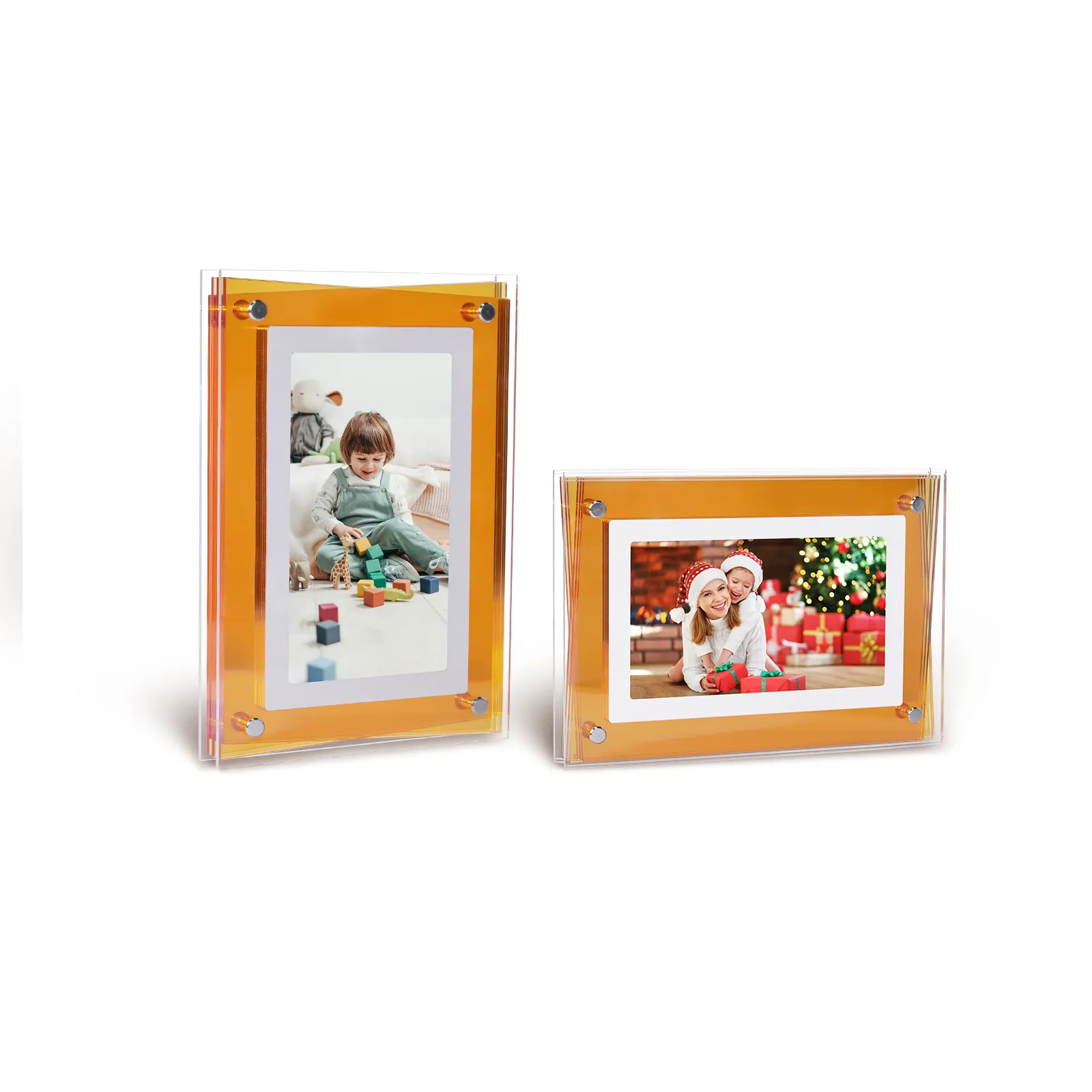 크리스마스 선물 제품 판매 다채로운 NFT 투명 전자 앨범 디지털 아크릴 플레이어 motio