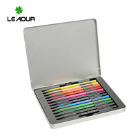 LEADUR Papeterie Scolaire Promotionnelle – Ensemble de Crayons de Couleur Sans Bois 12 Couleurs 145x7.2mm – Logo OEM Chine – Pour Croquis – Certifié ISO9001