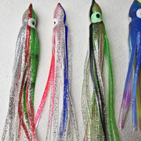 Leurre de pêche à la traîne en PVC souple Alpha avec jupes d'octopus et design de calmar pour la pêche en eau douce en rivière et en lac