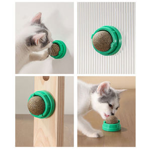Rarewe Classic Durable Eco-Friendly Cat Lick Catnip Ball 360 Rotatable Wall Balls Teeth Cleaning Boredom Buster Cat Chew Toy - Product Image 4