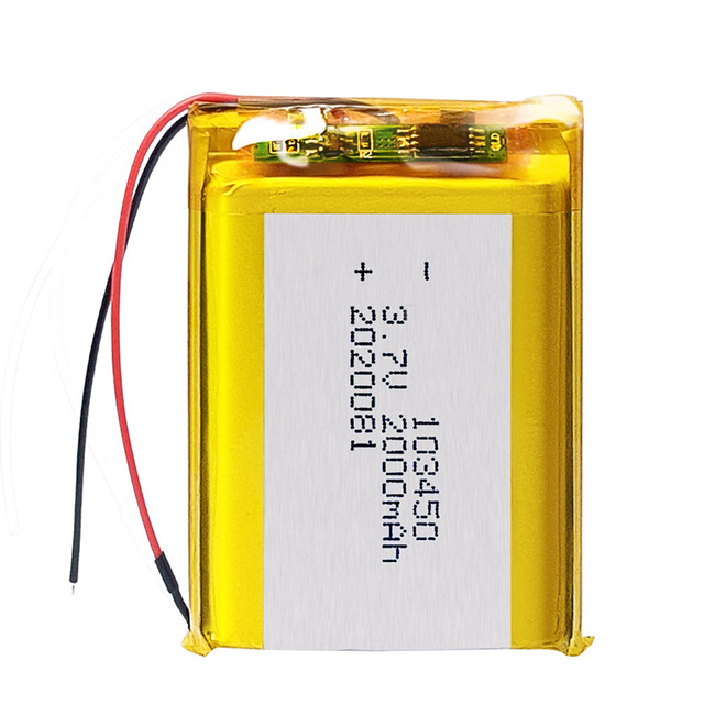 103450 충전식 리튬 이온 lipo 3.7v 1800mah 배터리 2000mah 리튬 폴리머 배터리