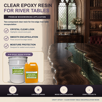 Résine époxy à prise lente haute transparence 3:1 pour tables en bois, coulage profond, résistante à l'humidité, pour moulage rigide