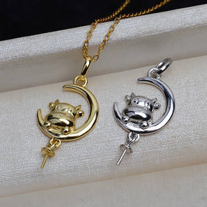 Pendentif en argent S925 avec plateau vide pour perles de 6-8 et 7-13 mm, accessoires de bijoux DIY pour femmes, zodiaque 4036 - Product Image 4