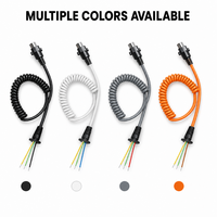 Câble de connexion télécommande noir à 4 conducteurs, fil à ressort, câble en cuivre argenté PVC, cordon d'alimentation 5 broches, longueur 2M