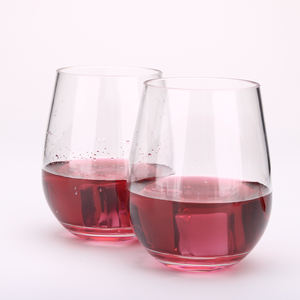 مجموعة من 4 أكواب نبيذ بلاستيكية بدون ساق خالية من مادة BPA سعة 8/12/16 أونصة غير قابلة للكسر مع إمكانية طباعة شعار مخصص - Product Image 3