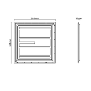 Lámpara de <span class=keywords><strong>Panel</strong></span> LED Cuadrada para Oficina Comercial Banqcn, Marco de Hierro de 60x60, 110Lm/W, 3000K, 4000K, 6500K, Color Ajustable, Iluminación Interior - Product Image 6