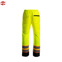 Pantalon de travail en maille haute visibilité JIADE avec fermeture éclair bidirectionnelle sur la jambe, pantalon cargo de sécurité réfléchissant pour la construction routière, vêtements de travail extérieurs personnalisés