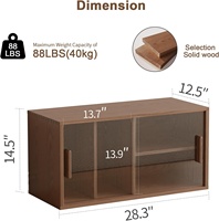 Meuble de rangement en bois massif avec tiroir, empilable, bibliothèque et console TV – Meuble de salon autoportant SG012 (Stock US)