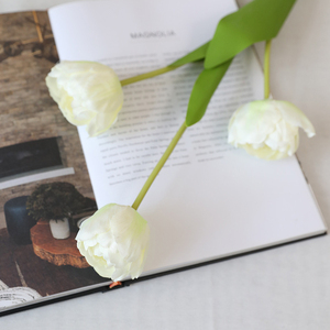 Flor decorativa tulipán estilo Vintage y Shabby Chic para casa de campo y Boho Interior del hogar - Product Image 3