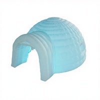 Tente bulle mobile GAUSS 5m en tissu Oxford, résistante à l'eau, dôme igloo gonflable avec éclairage LED pour fêtes nocturnes en extérieur