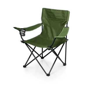 Silla de playa plegable de tela negra con portavasos para acampar, viajes al aire libre, ligera, portátil, azul oscuro 2 - Product Image 5