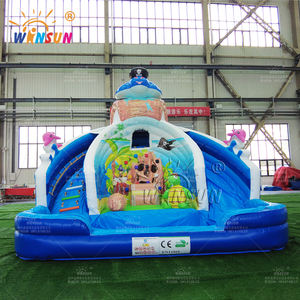 Toboggan aquatique gonflable en PVC sur le thème des pirates commerciaux personnalisés pour enfants WINSUN WSS-278 100-500kg capacité 5-10 - Product Image 2