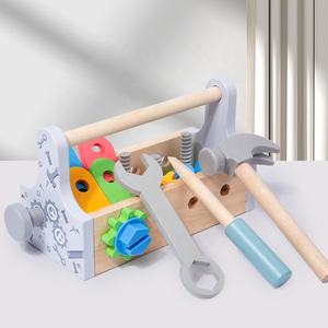 Juego de Herramientas de Madera Educativo de Ensamblaje y Desmontaje con Tornillos, Juguete de Imitación con Accesorios - Product Image 5