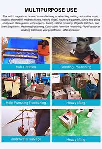 OEM profesional súper fuerte 25-300KG imán de neodimio recubierto de oro imán de interruptor para bloque de soldadura elevador magnético permanente - Product Image 6