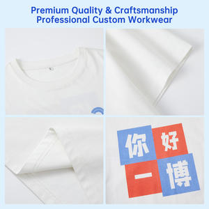 Vente en gros T-shirts sérigraphiés personnalisés pour hommes Cadeau promotionnel en coton EcoDye OEM Impression personnalisée T-shirt de travail de marque d'entreprise - Product Image 5