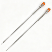 K Type Thermocouple Temperature Probe Single Rod RS485 Modbus Serial Communication No Display for Data Acquisition