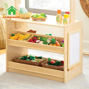 Épicerie pour tout-petits ensemble de jeu de simulation support de marché de Style naturel jouets en bois support de limonade jouer nourriture pour jeu dramatique - Product Image 2