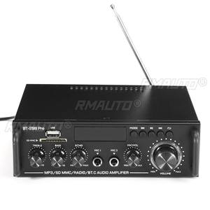 เครื่องขยายเสียงไฮไฟ 2.0 ช่องดิจิตอลบลูทูธเครื่องขยายเสียง 12V 240V รองรับบลูทูธ USB SD วิทยุพร้อมรีโมทคอนโทรล EU - Product Image 1