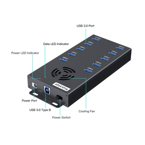 Sipolar-Estación de Carga de Teléfono Móvil, Unidad Portátil Usb 3,0 Hub Ssd 120W, 10 Puertos, 1 Unidad - Product Image 3