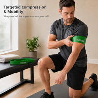 Bande de compression élastique en latex pour articulations, 2,08/3,5 m, pour la récupération musculaire et la libération des fascias, idéale pour la gym et la physiothérapie
