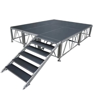 Plate-forme de scène DJ pliable portable contreplaqué en alliage d'aluminium pour treillis de scène pour événements en plein air et concerts avec treillis d'éclairage