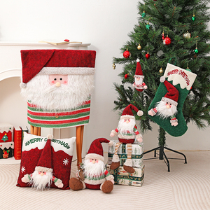 <b>Christmas</b> Figurines Stretchable Doll Fabric Modern Indoor Home Xmas Ornaments <b>Santa</b> Claus Snowman - Product Image 1
