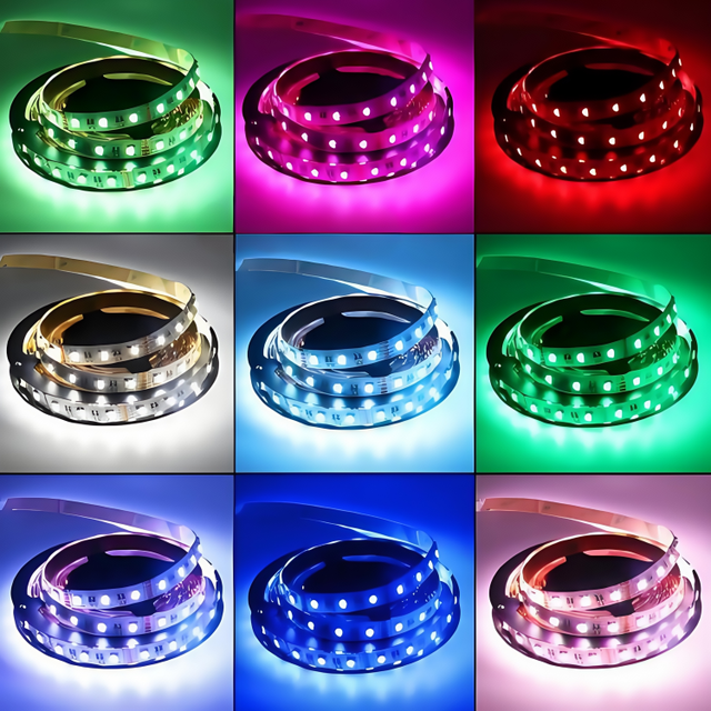 WS2812B RGB Smart Strip Lights App-Controlled SK6812 5MM IP20/IP65/IP68 Landscape USB Factory Direct Sales Three Flower Design