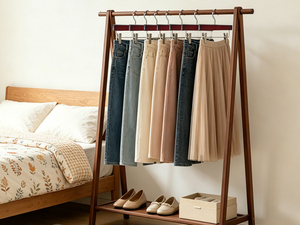 LINDON Hot Sale Cherry Wooden Pants and Trouser Hangers with Extra Thick <strong>Chrome</strong> <strong>Hook</strong> - Product Image 3