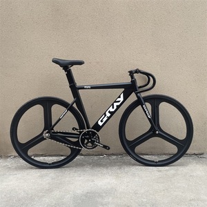 Bicicleta <span class=keywords><strong>Fixie</strong></span> GRAY con Rueda Delantera de 3 Radios 700C y Rueda <span class=keywords><strong>Trasera</strong></span> de Perfil Bajo, Neumático de Baja Resistencia a la Rodadura, Una Velocidad - Product Image 2