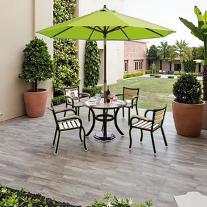 Sombrilla Moderna <span class=keywords><strong>de</strong></span> Tela <span class=keywords><strong>de</strong></span> Poliéster Verde con <span class=keywords><strong>Poste</strong></span> <span class=keywords><strong>de</strong></span> Madera <span class=keywords><strong>para</strong></span> Muebles <span class=keywords><strong>de</strong></span> Exterior y Uso en Hoteles, Gran Venta - Product Image 3