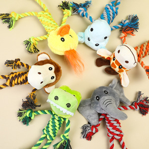 Jouets à mâcher pour chiens <span class=keywords><strong>de</strong></span> compagnie personnalisés en gros, jouets à mâcher en corde pour chiens <span class=keywords><strong>de</strong></span> compagnie durables et luxueux, <span class=keywords><strong>singe</strong></span>, éléphant, dinosaure, jouets interactifs pour chiens - Product Image 2