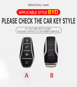 เคสหุ้มกุญแจรถยนต์แฟชั่นรูปแบบใหม่สำหรับ BYD Song Pro Plus Max Dmi EV Seal Dolphin ทำจากโลหะผสมสังกะสีและ TPU พร้อมลวดลายหินอุปกรณ์เสริมพวงกุญแจ - Product Image 4